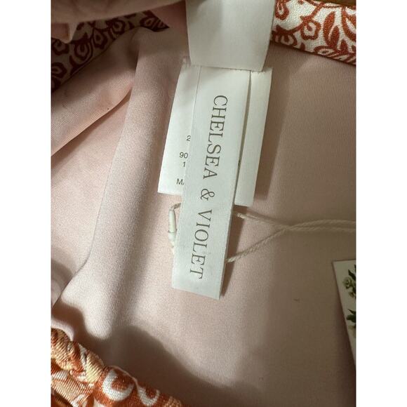 Chelsea & Violet Swim Suit 2-Piece Bikini New Top Medium Bottom Small Orange - Picture 15 of 16